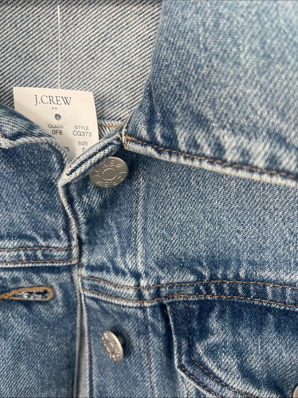 J. Crew Medium Wash Blue Denim Jacket - Picture 3 of 8